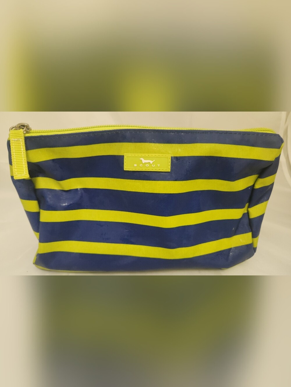 Scout Navy and Lime Striped Toiletry Bag Like New!! - Picture 4 of 8